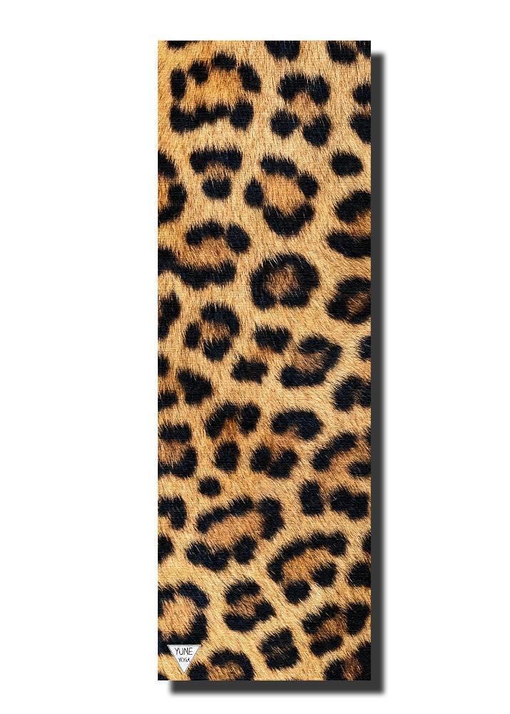 Eco-friendly leopard pattern yoga mat with non-slip textured surface and 6mm cushioning. — view 2