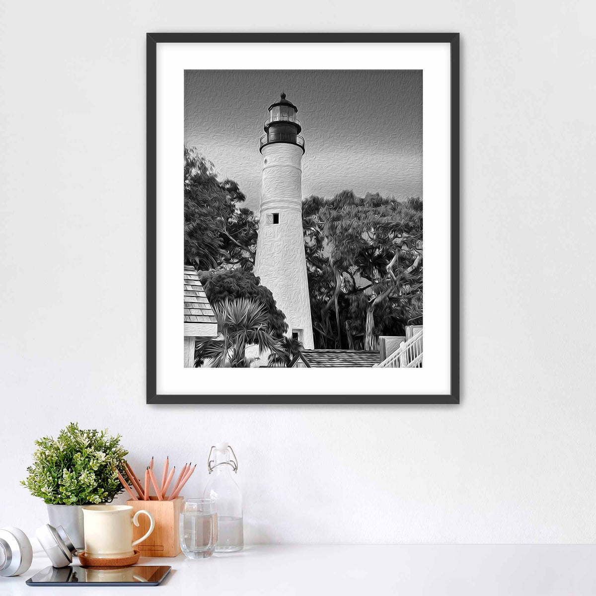Key West Lighthouse – Black & White Edition-1
