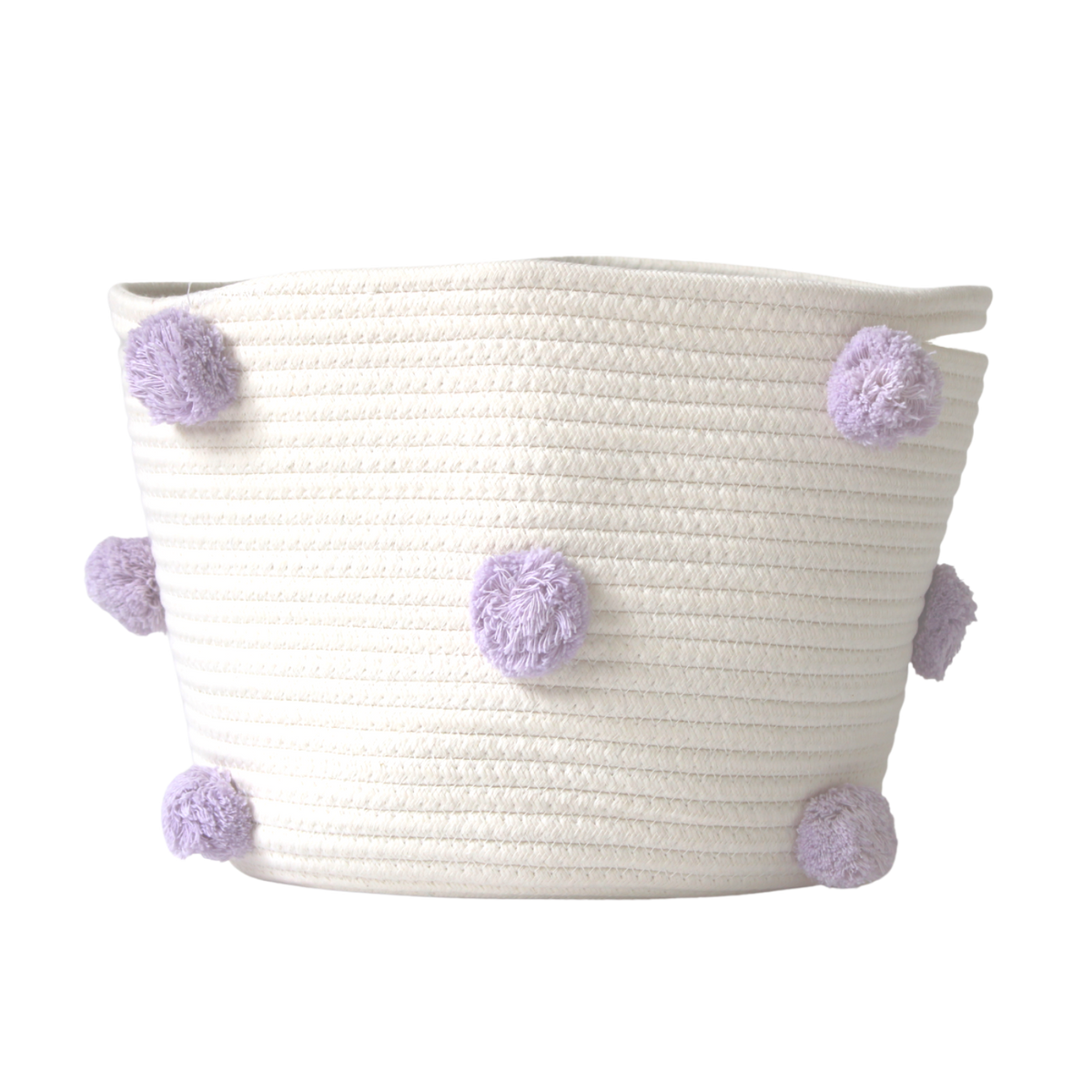 Lilac Pom Basket - Medium-0