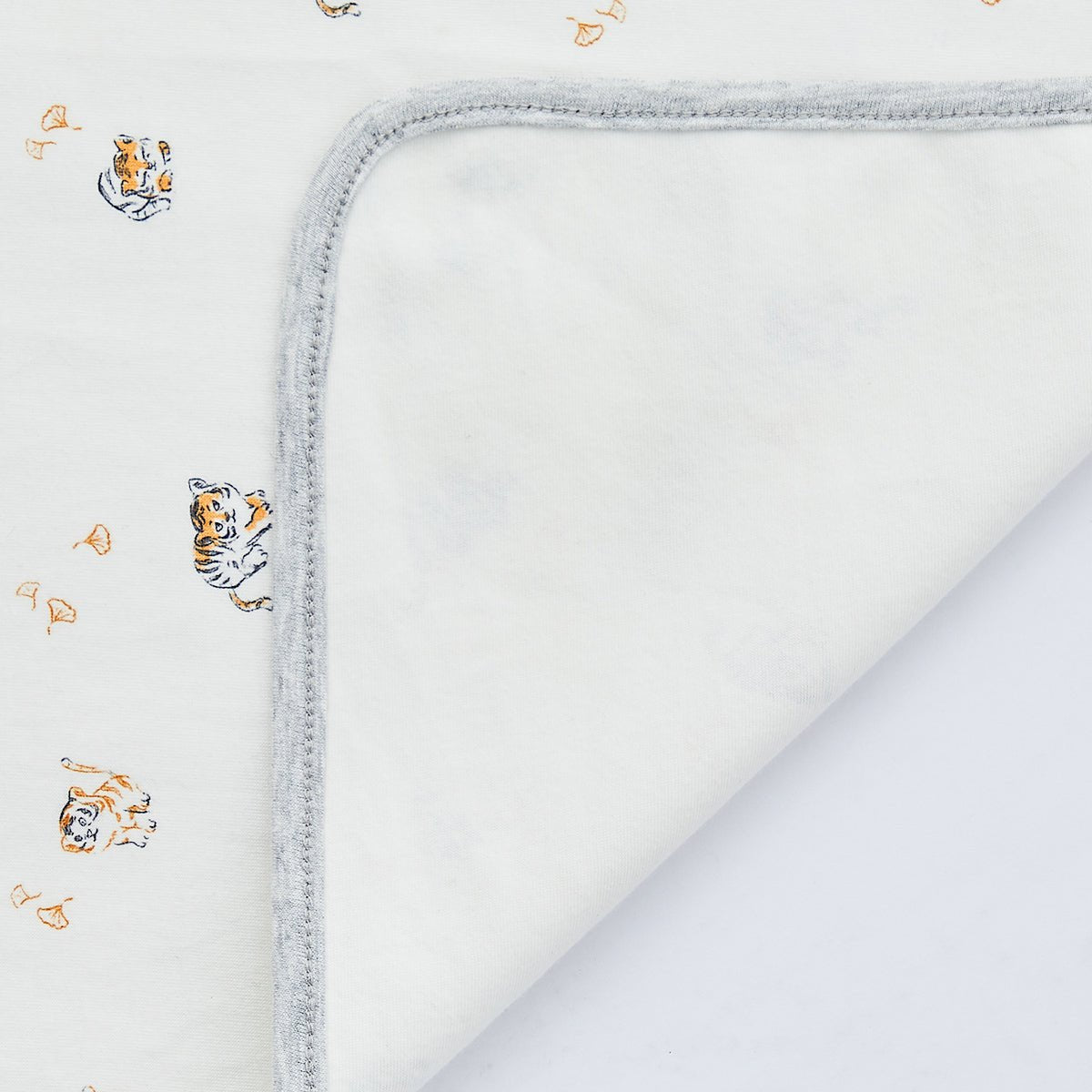 Lively tiger waterproof baby changing mat in white with adorable animal prints — view 5