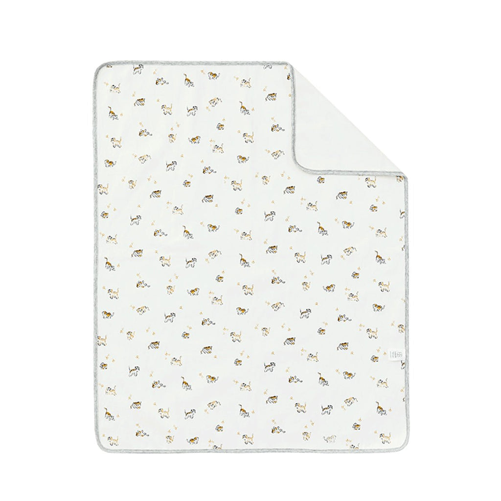 Lively tiger waterproof baby changing mat in white with adorable animal prints — view 4