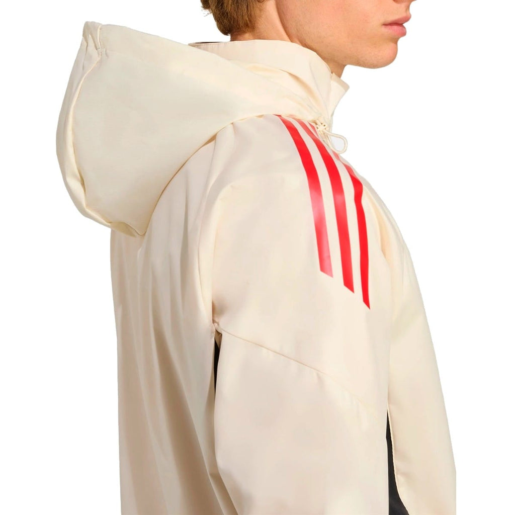 Liverpool FC Adidas training rain jacket with foldable hood in technical water resistant fabric — view 5