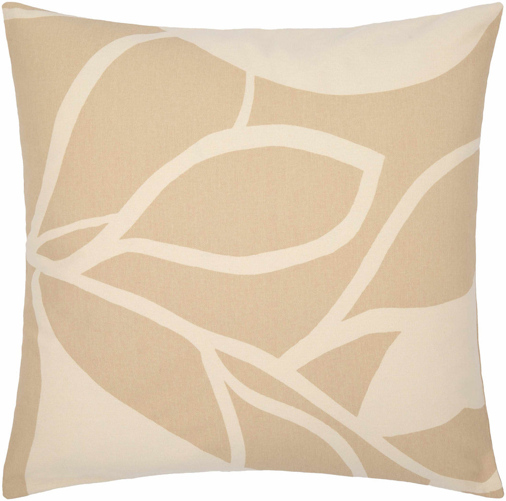 Contemporary woven throw pillow in tan and beige natural cotton for modern living room decor. — view 4