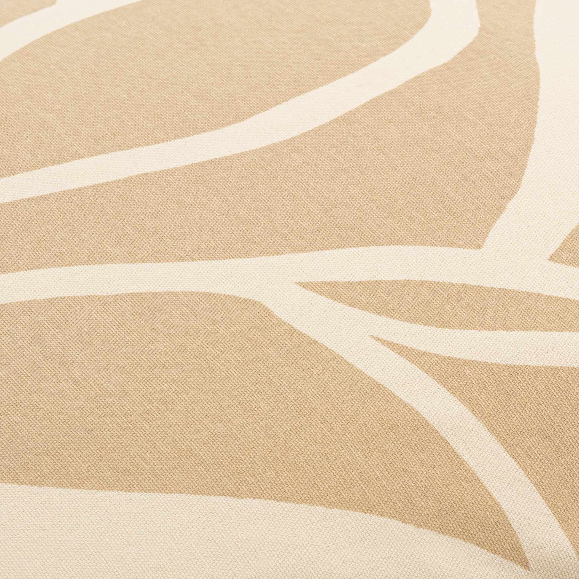 Contemporary woven throw pillow in tan and beige natural cotton for modern living room decor. — view 3