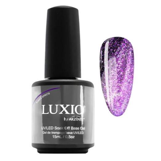 Luxio - Effects Purple Shimmer Top Gel, 15ml-0