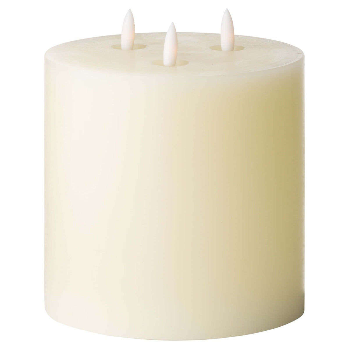 Luxury Natural Glow 6 x 6 Real Wax LED Cream Candle-0