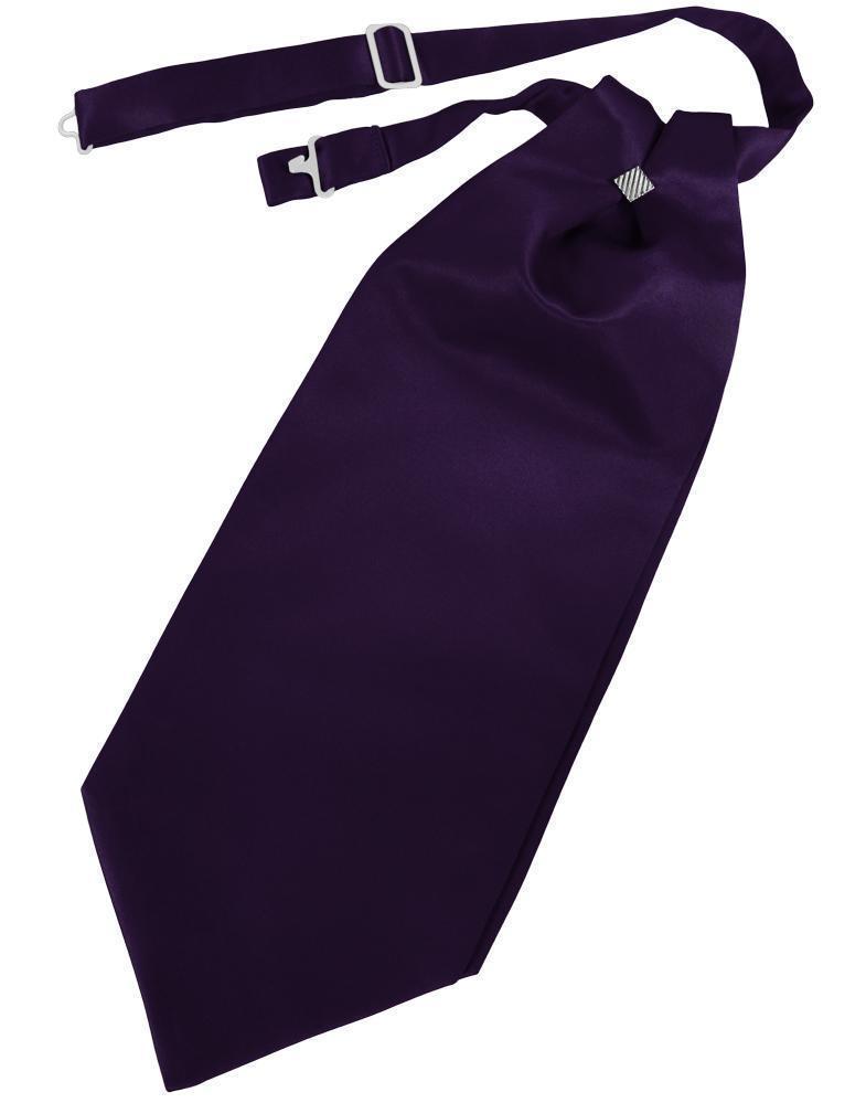 Luxury solid black premium satin cravat for men, elegant formalwear necktie accessory — view 2