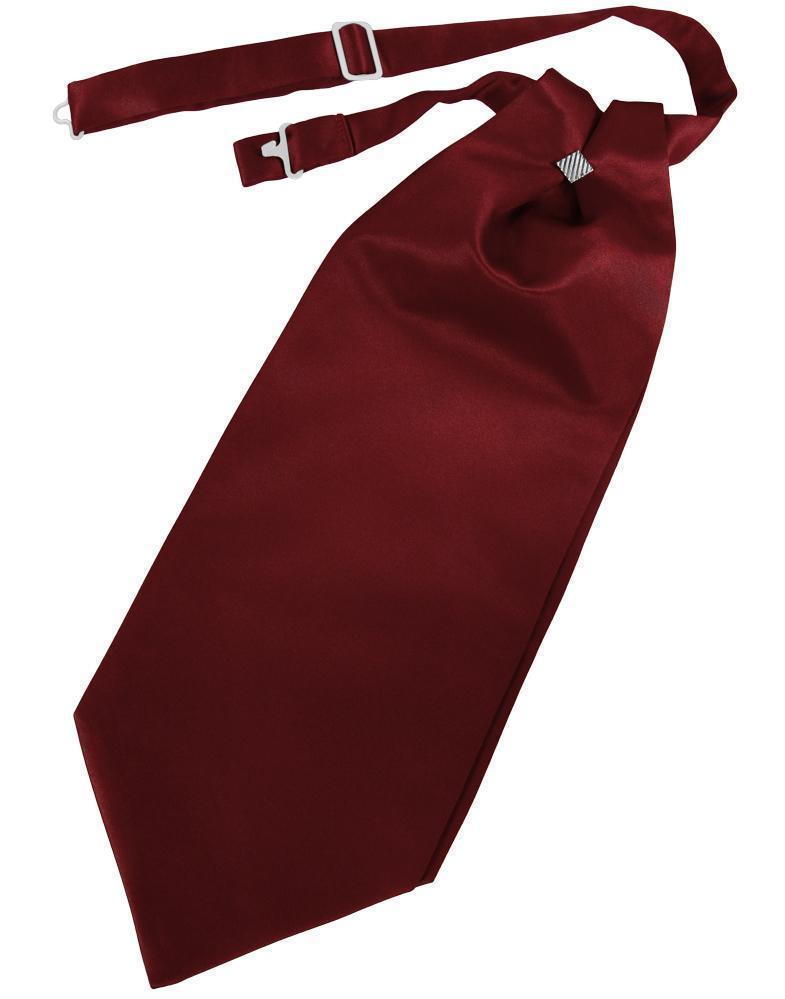 Luxury solid black premium satin cravat for men, elegant formalwear necktie accessory — view 3