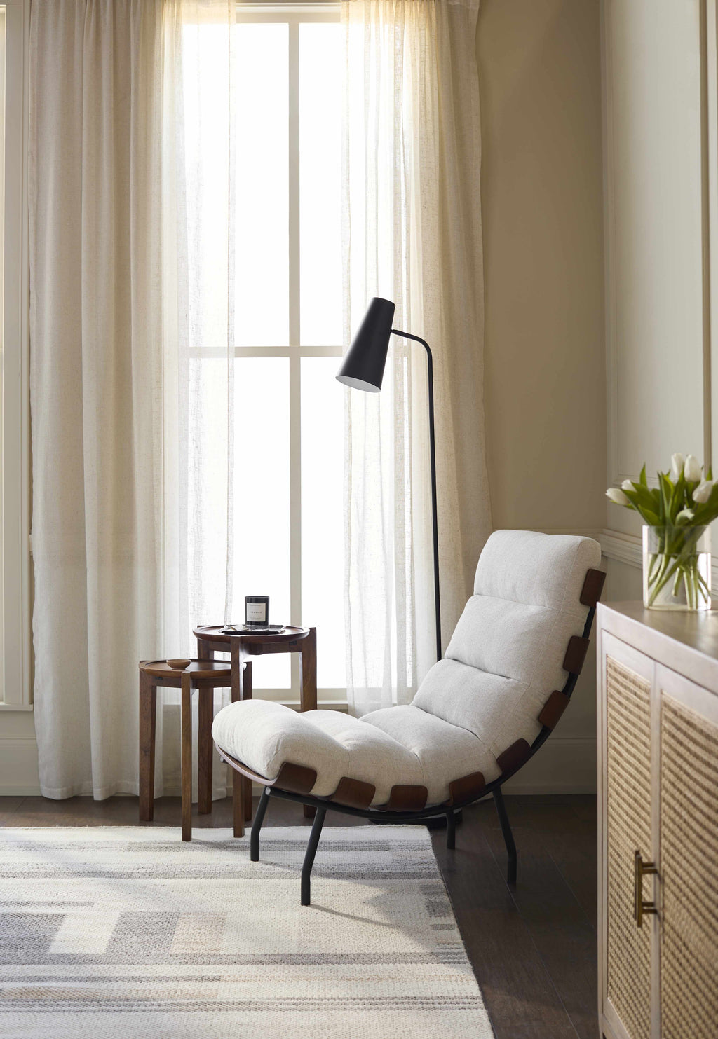 Montacuto black iron floor lamp with metal shade and metallic bronze accents for modern living rooms — view 4