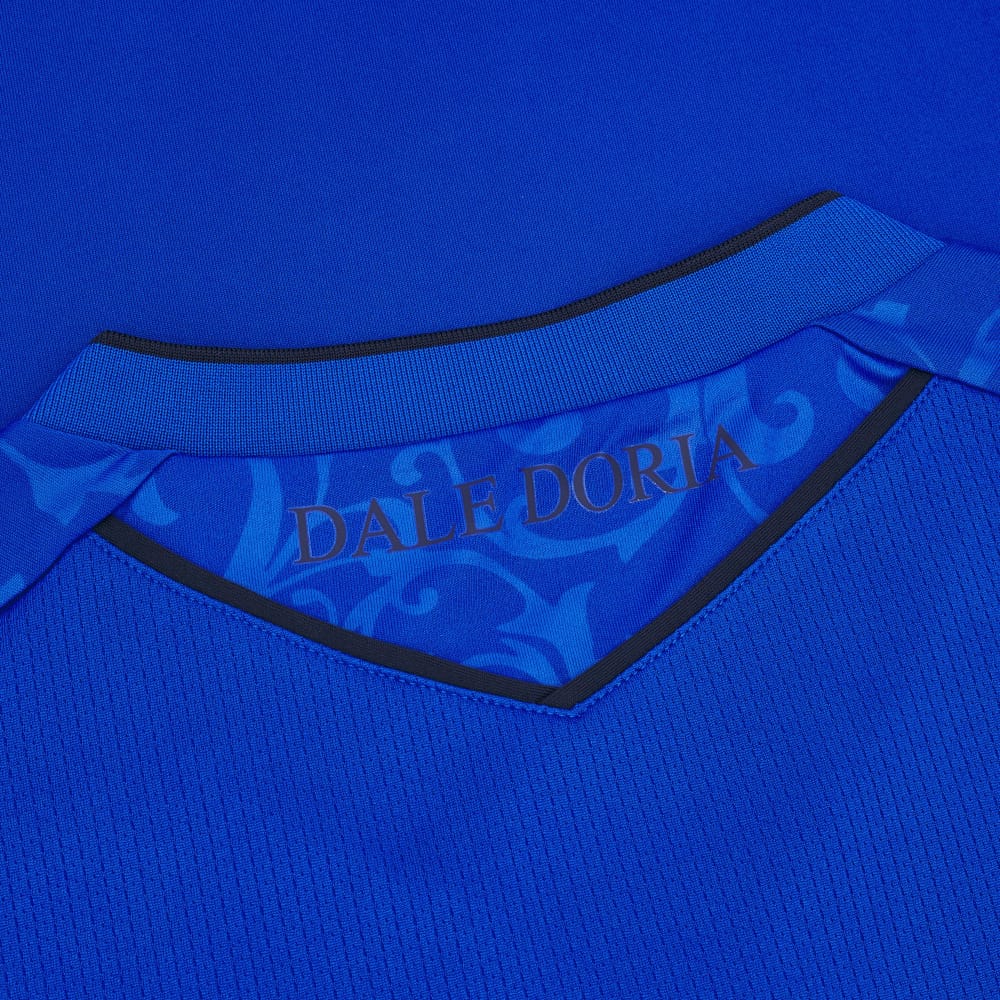 Official UC Sampdoria home soccer jersey featuring the classic blue colorway with central horizontal stripes. — view 5