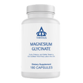 Magnesium glycinate dietary supplement bottle containing 180 premium capsules for daily health and wellness support.