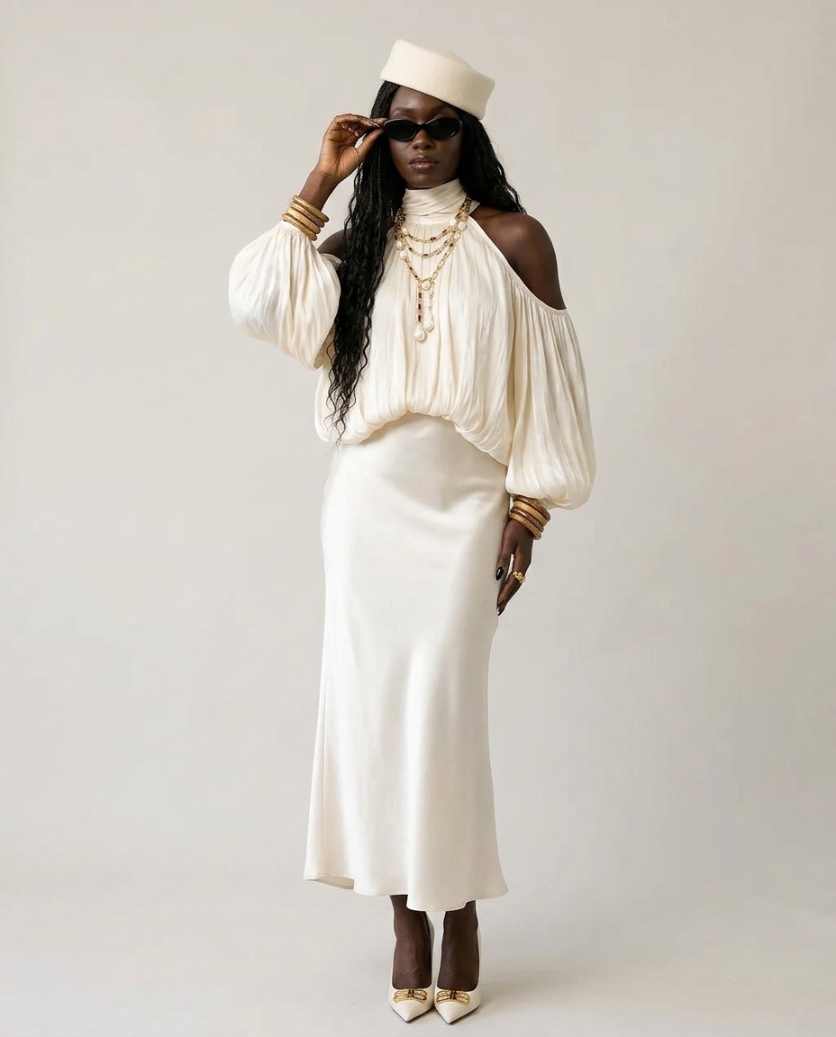 Radiant Loose Halter Blouse-1