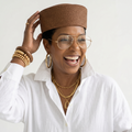Grounded Straw Flat Pill Box Hat - Coffee-0