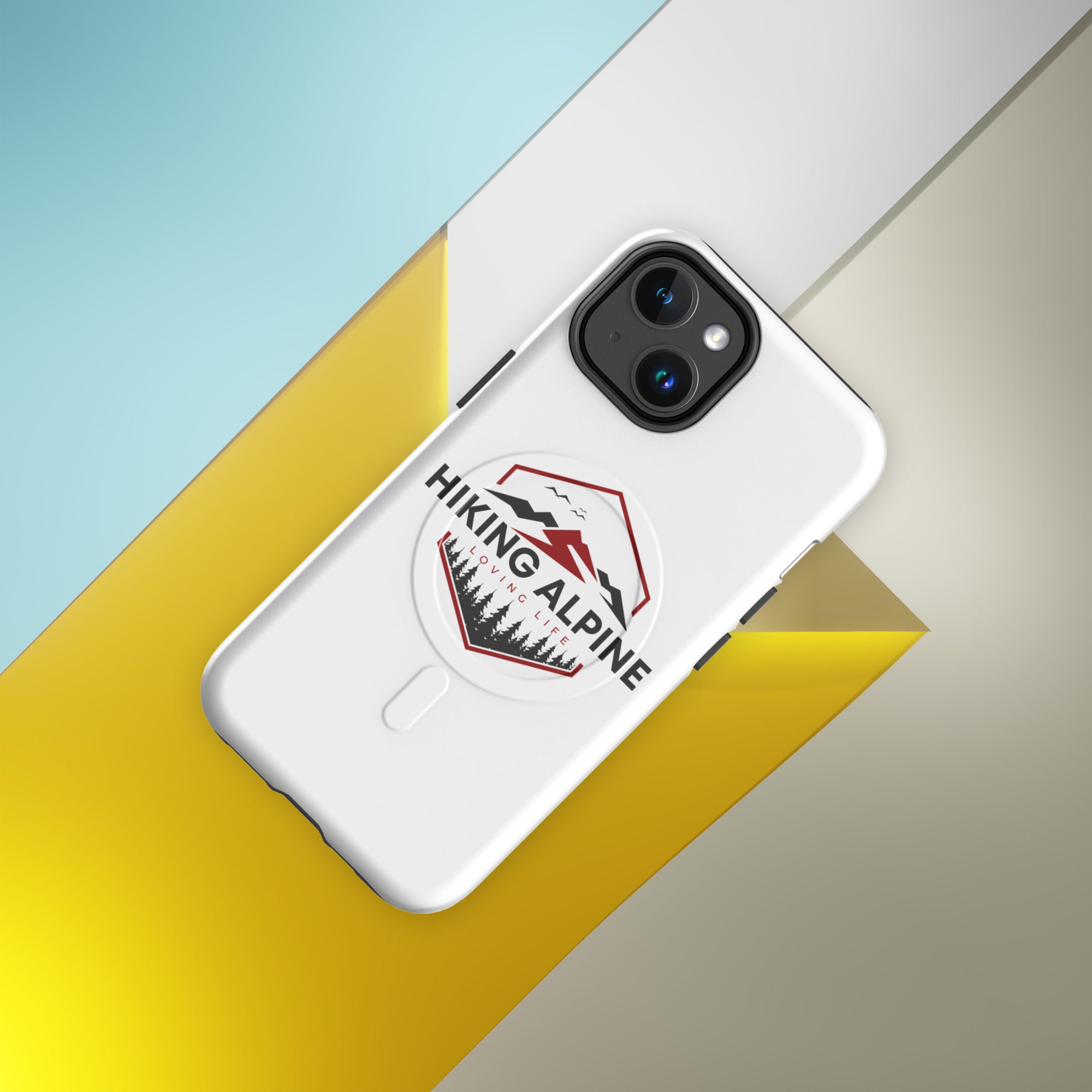 Hiking Alpine MagSafe tough dual layer iPhone case in matte and gloss finishes