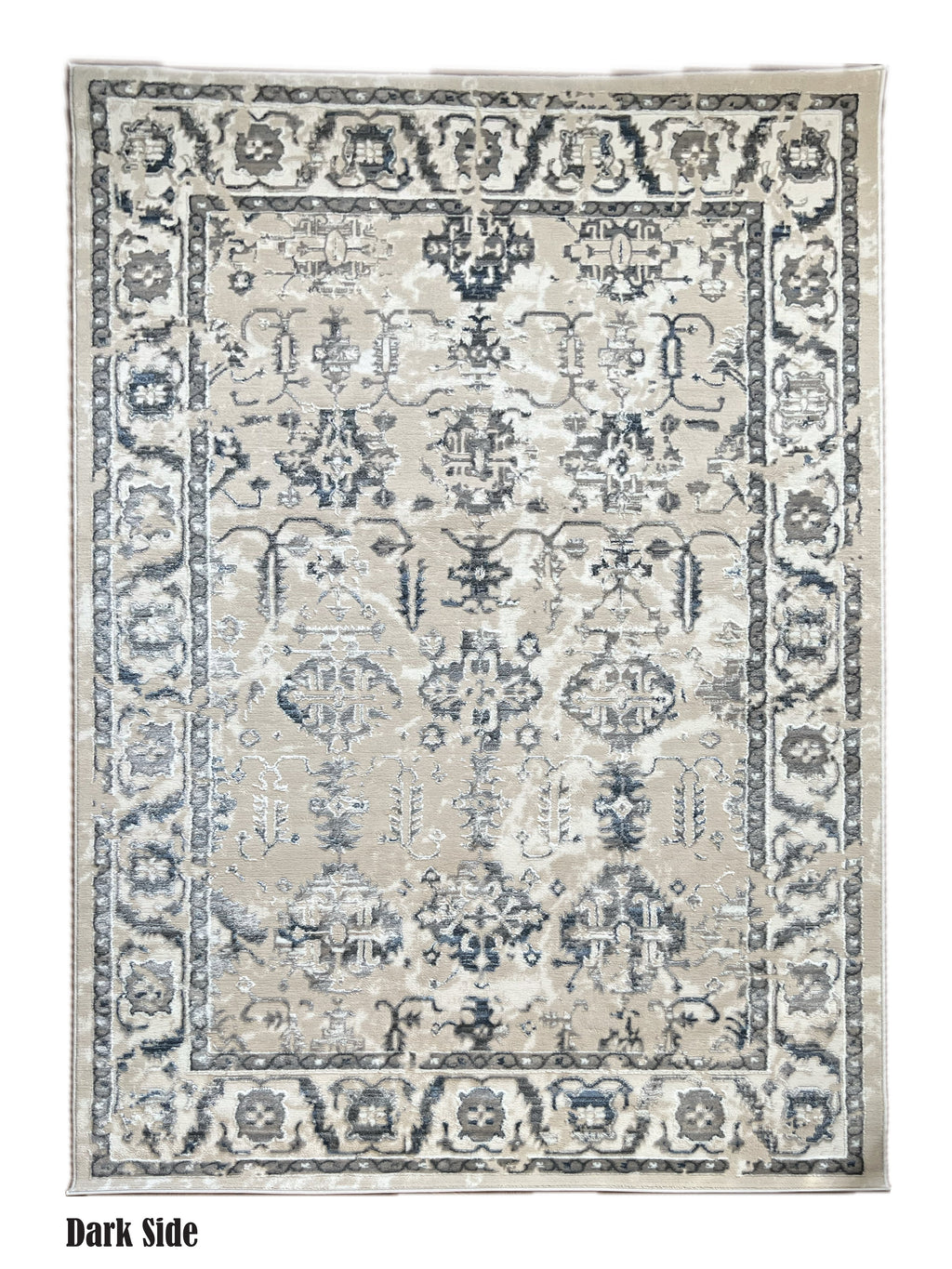 ROY's Home High&Low Area Rugs, Silver and Dark Shiny Effect-3