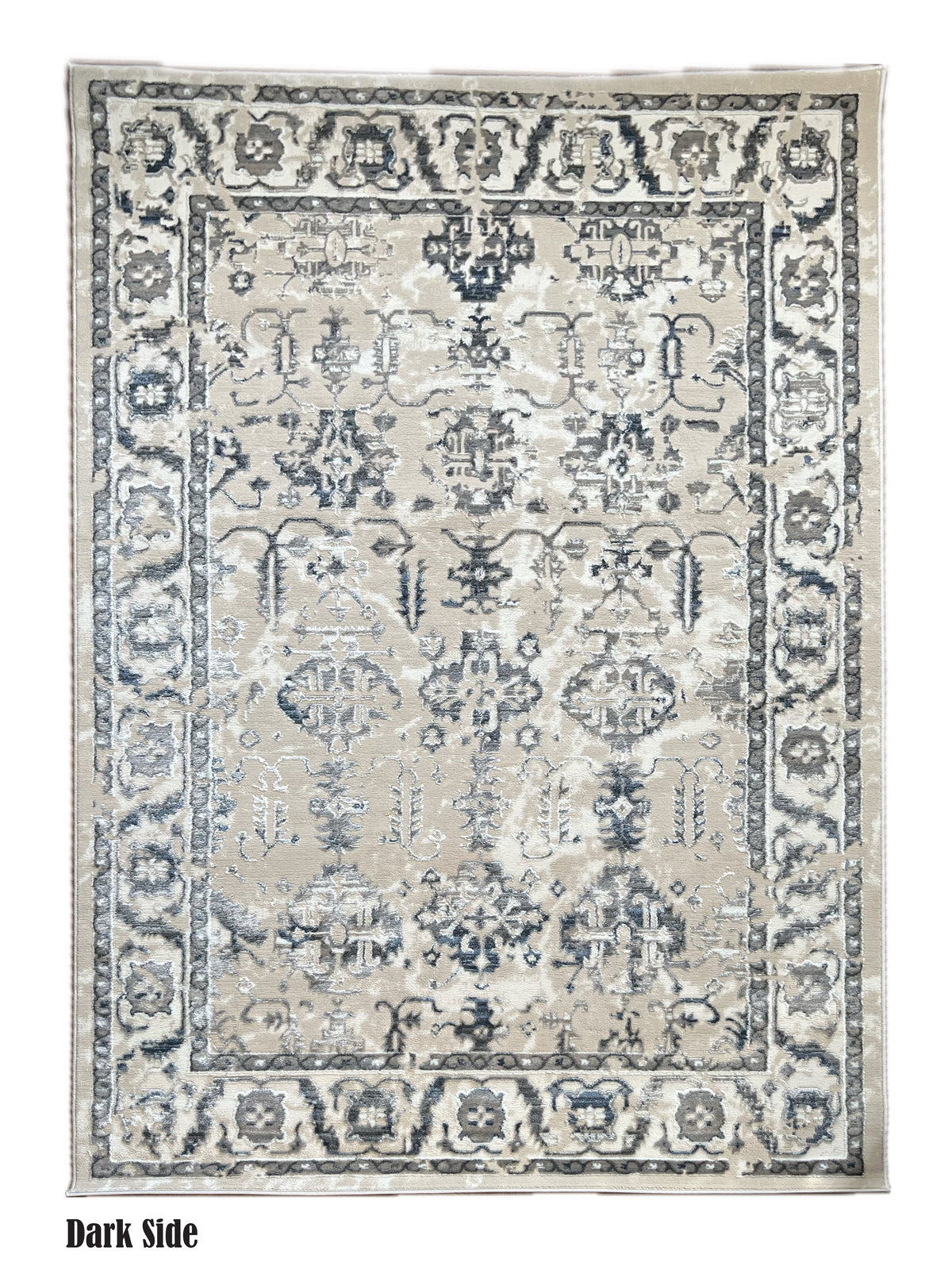ROY's Home High&Low Area Rugs, Silver and Dark Shiny Effect-3