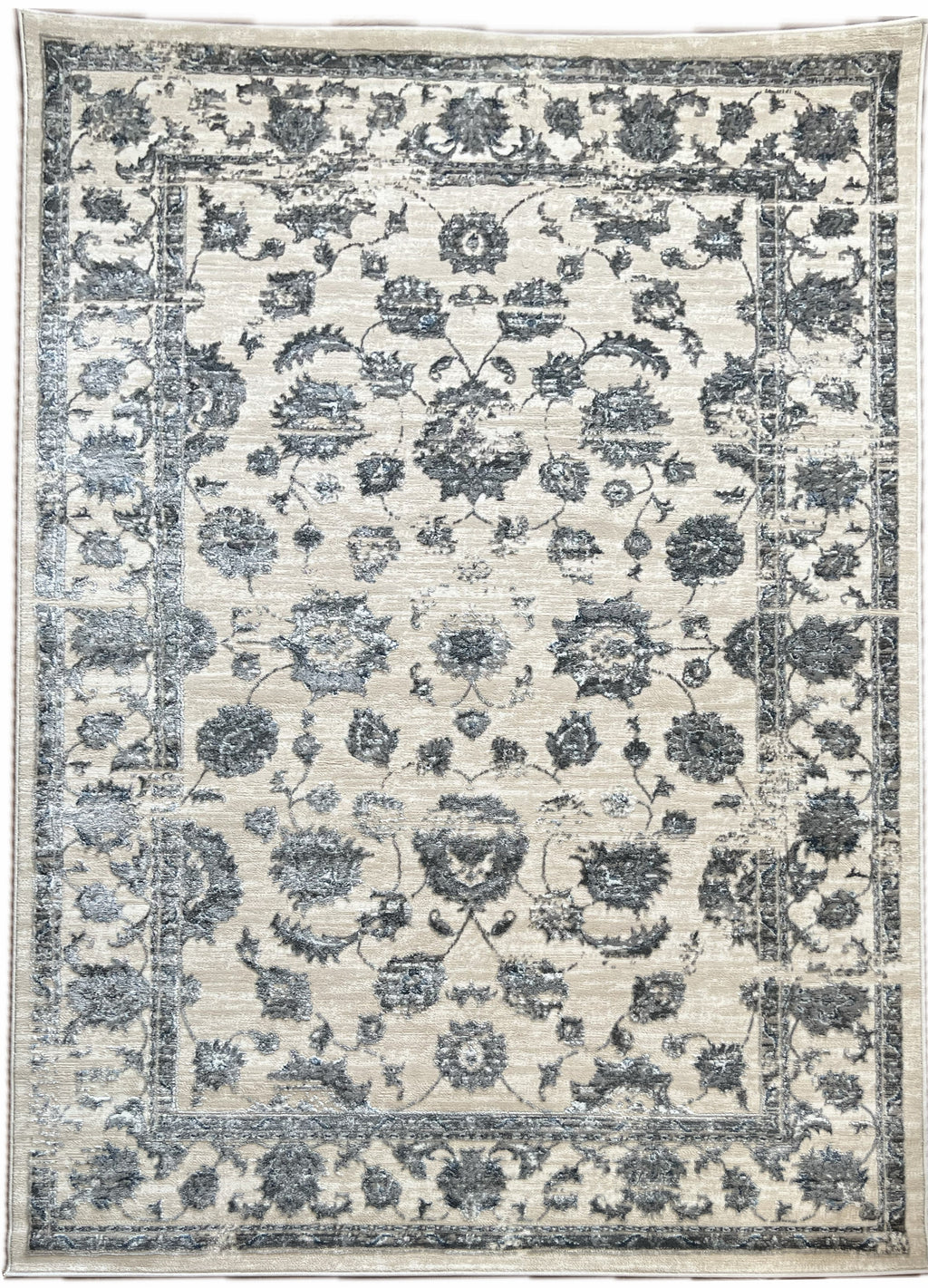 ROY's Home High&Low Area Rugs,Vintage Flower Garden Design, Shiny Effect Colors-1