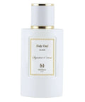 Holy Oud Maïssa 100ml glass perfume bottle with elegant gold accents and luxurious packaging