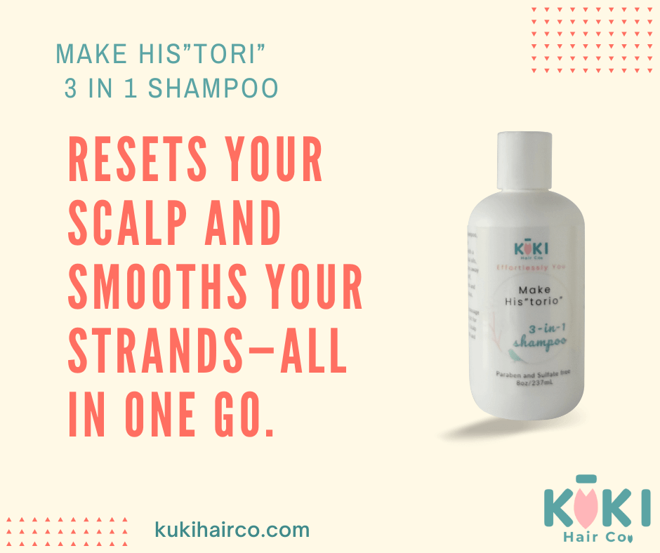 Make His-torio 3-in-1 scalp treatment shampoo bottle for oily hair and flake relief — view 3