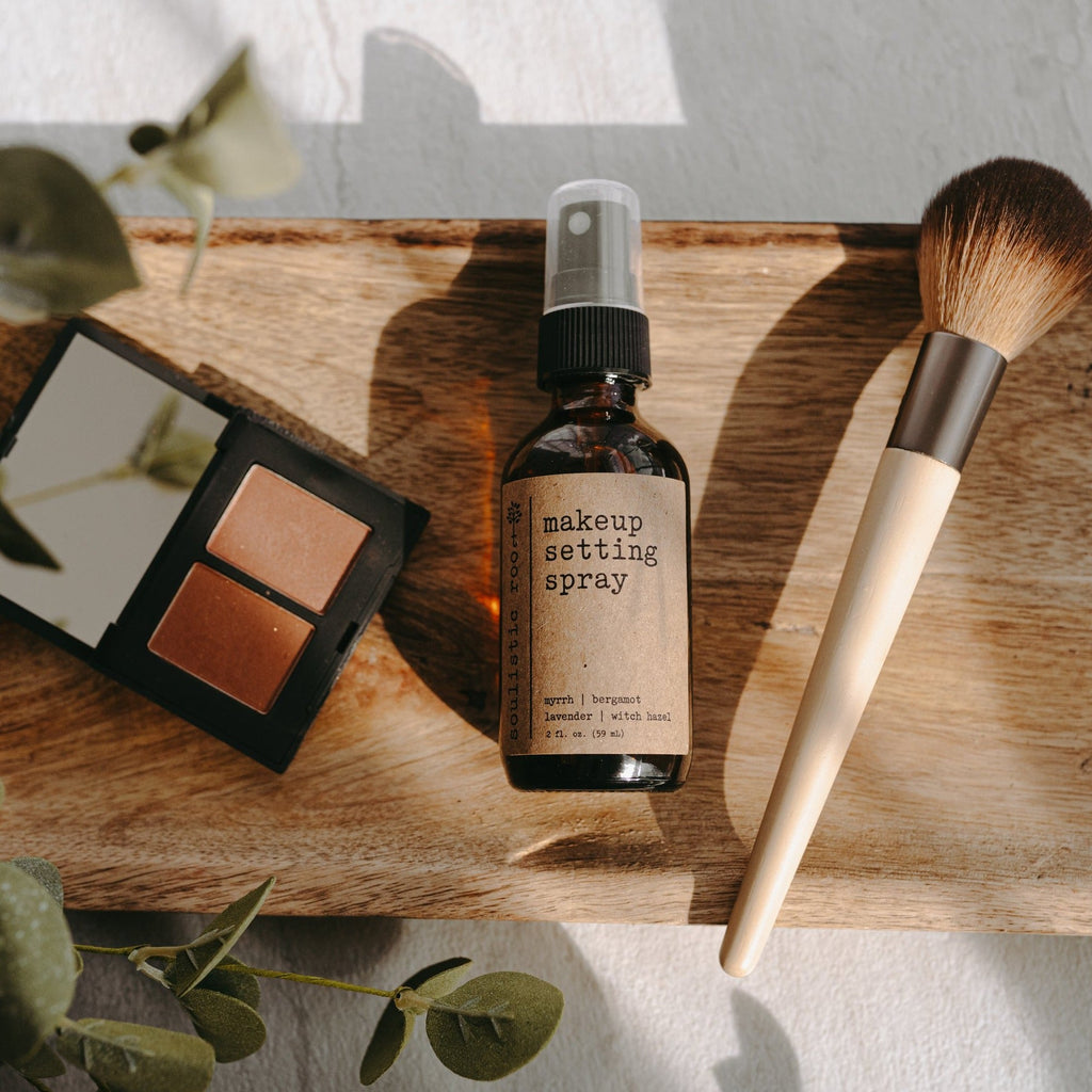 Natural makeup setting spray in a 2oz travel bottle with a fine mist applicator. — view 4