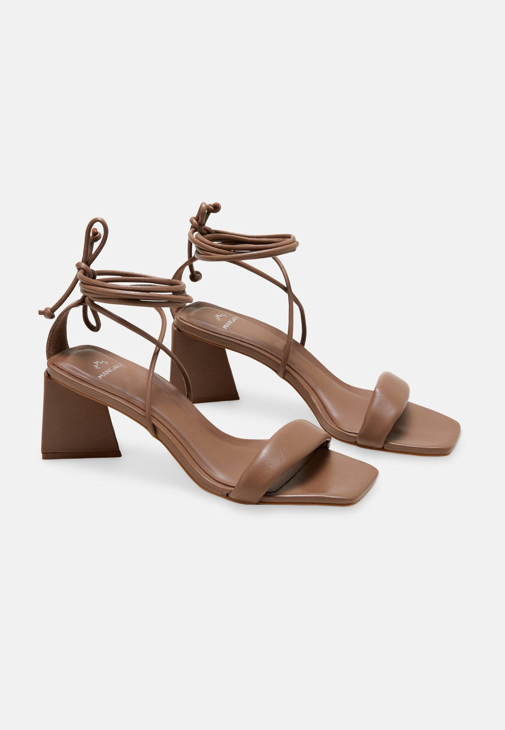 Chocolat brown calf leather strappy sandals for women with a comfortable 6.5cm block heel. — view 3