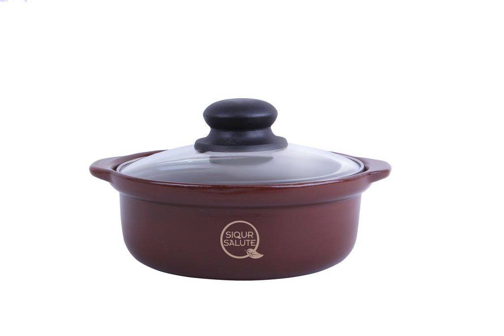 Zisha purple clay saucepan in natural unglazed brown, traditional Chinese healthy cooking pot — view 3