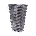 Modern gray 28cm glass decorative vase on a solid base for elegant home floral arrangements