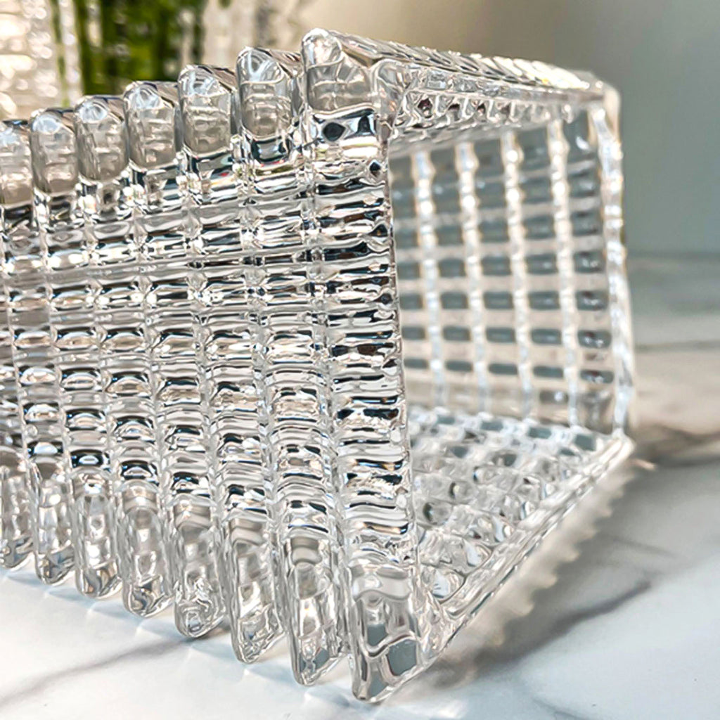 Clear handcrafted glass vase 28cm tall with a classic silhouette for elegant home floral arrangements — view 8
