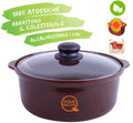 Zisha purple clay saucepan in natural unglazed brown, traditional Chinese healthy cooking pot