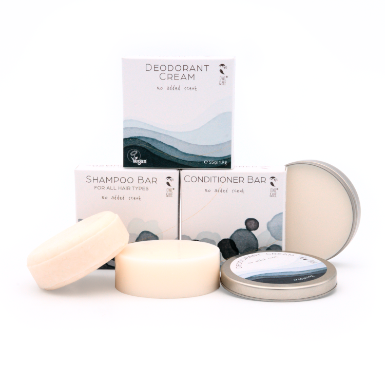 Unscented vegan deodorant cream in a zero-waste recyclable silver steel tin container — view 4