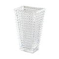 Clear handcrafted glass vase 28cm tall with a classic silhouette for elegant home floral arrangements