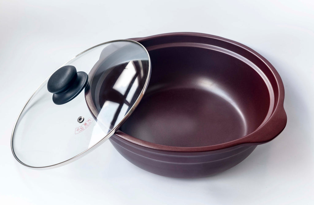 Zisha purple clay saucepan in natural unglazed brown, traditional Chinese healthy cooking pot — view 5