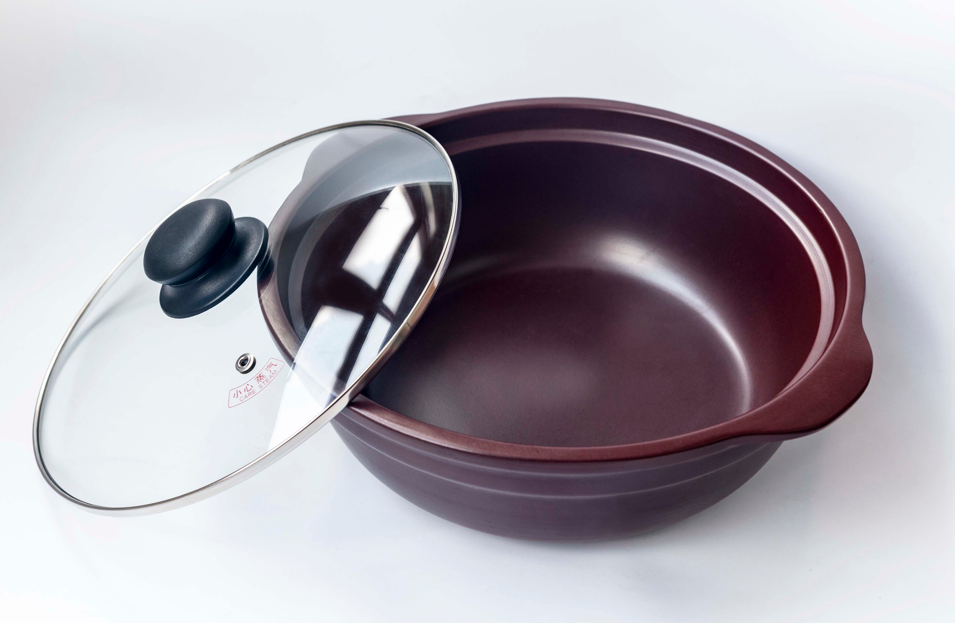 Zisha purple clay saucepan in natural unglazed brown, traditional Chinese healthy cooking pot — view 5