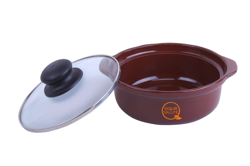 Zisha purple clay saucepan in natural unglazed brown, traditional Chinese healthy cooking pot — view 2
