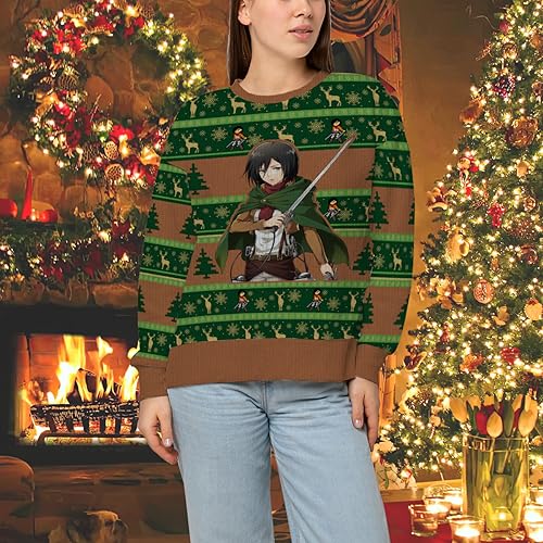 AOT Mikasa Epic Christmas Sweater-1