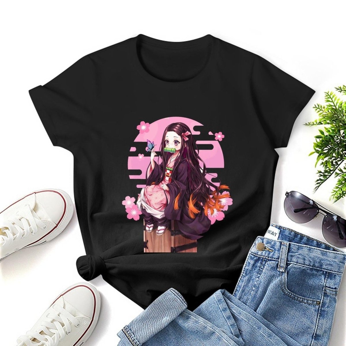 Demon Slayer Nezuko Kawaii Pose T-Shirt-0