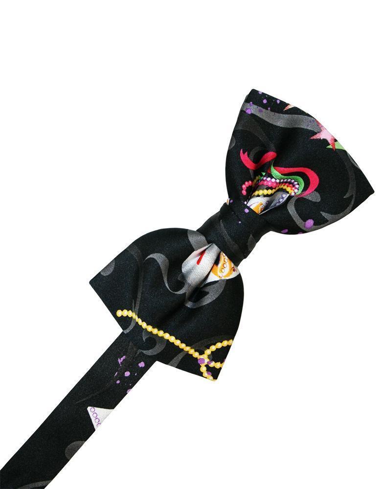 Novelty pre-tied bow tie in poly woven fabric with adjustable band and classic butterfly shape — view 2