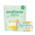 Box of Craftmix margarita variety pack with individual mango classic and skinny cocktail mix packets