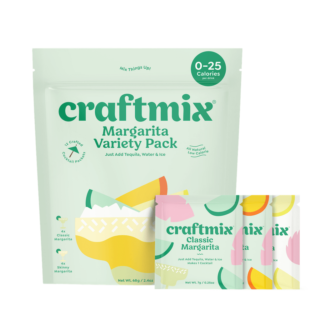 Margarita variety pack cocktail mix packets in mango classic and skinny flavors