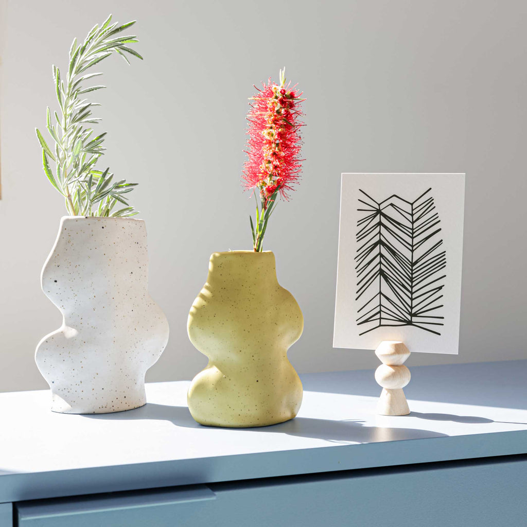 Fluxo Ceramic Vase -  Medium White-2