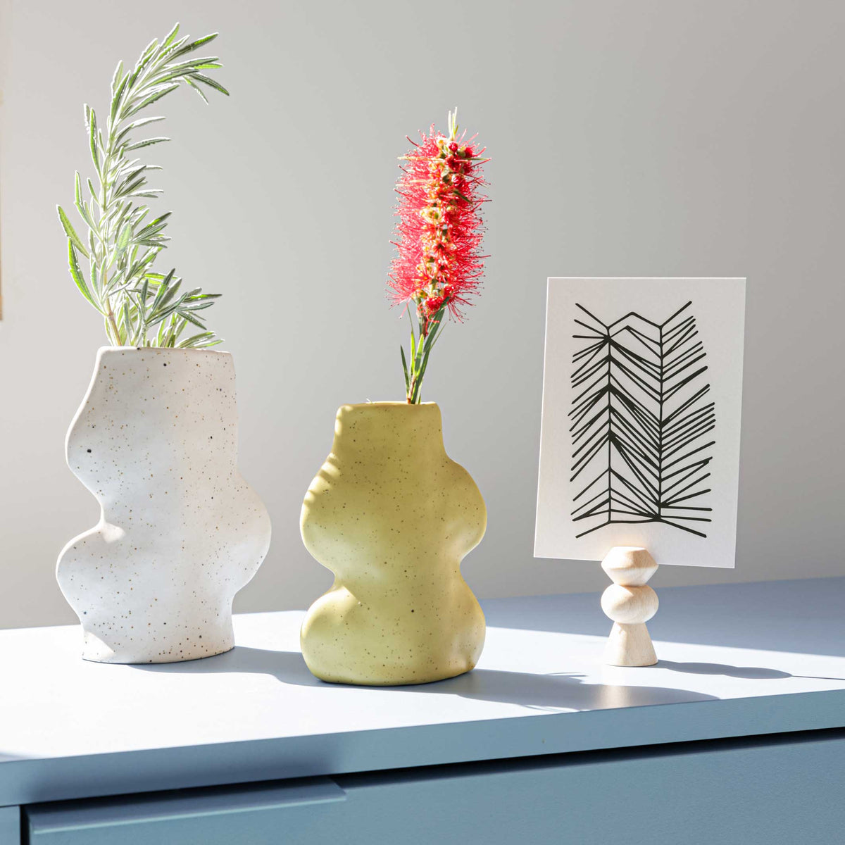 Fluxo Ceramic Vase -  Medium White-2