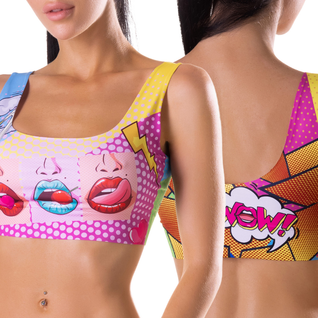 Memème Women’s Ultra-Comfortable COMICS - Hot Crop Top| Stretchy Fit, No Elastic Bands-2