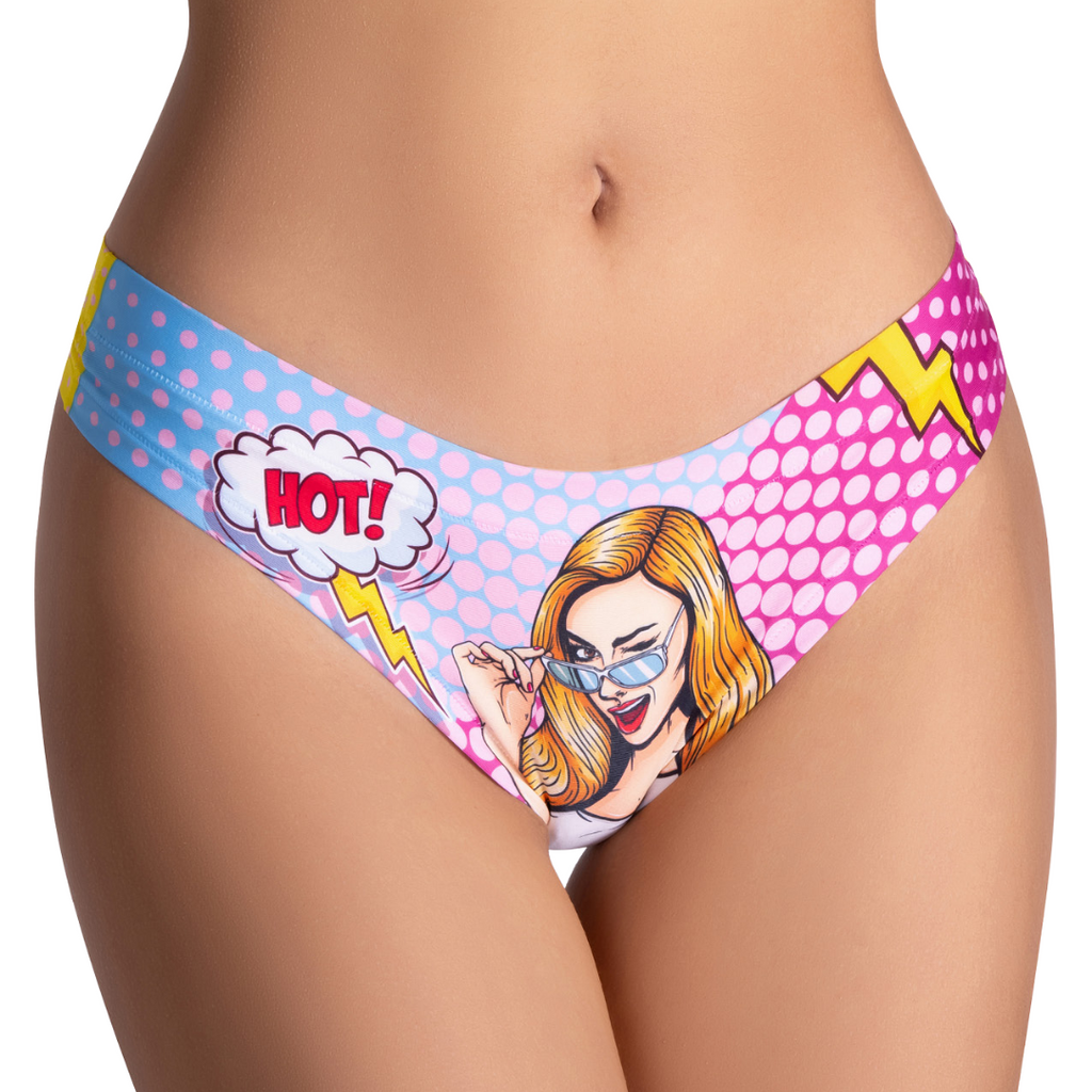 Memème Women’s Ultra-Comfortable COMICS - Hot Girl - Panties | Breathable Cotton Crotch, Stretchy Fit, No Elastic Bands-3