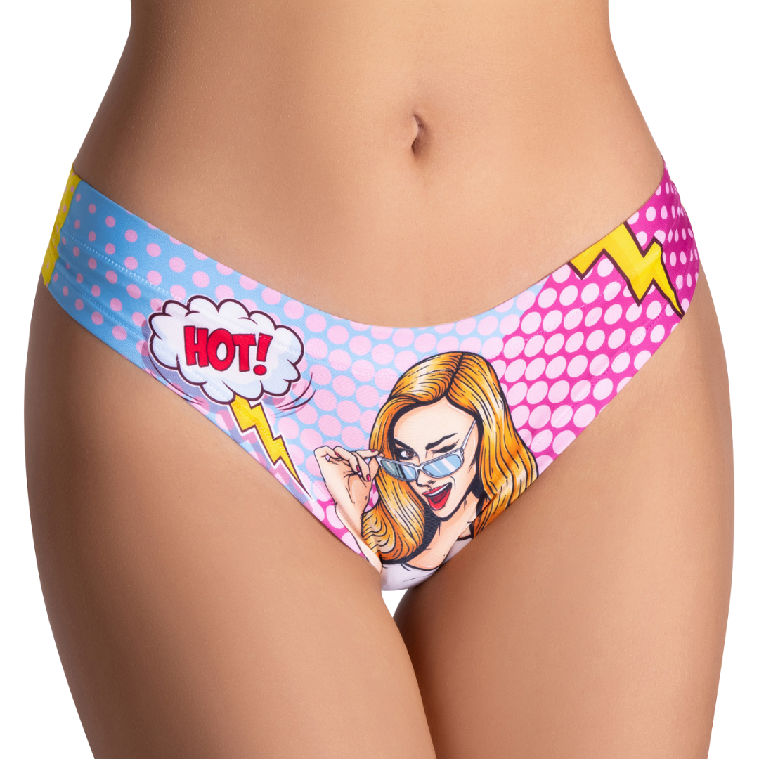 Memème Women’s Ultra-Comfortable COMICS - Hot Girl - Panties | Breathable Cotton Crotch, Stretchy Fit, No Elastic Bands-3