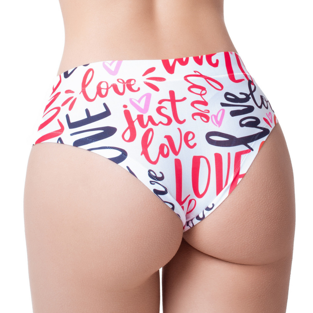 Memème Women’s Ultra-Comfortable LOVE - Message - Panties | Breathable Cotton Crotch, Stretchy Fit, No Elastic Bands-1