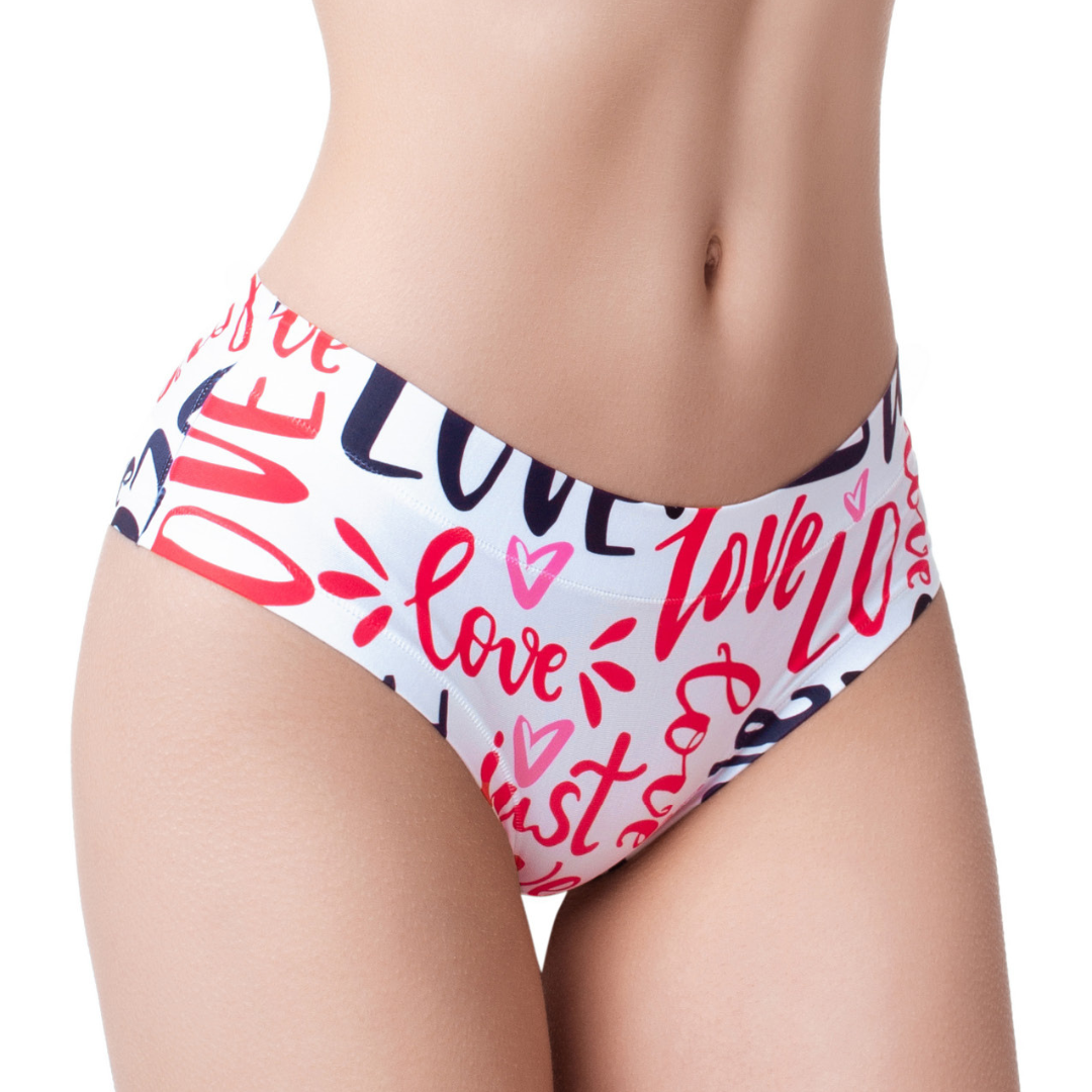 Memème Women’s Ultra-Comfortable LOVE - Message - Panties | Breathable Cotton Crotch, Stretchy Fit, No Elastic Bands-0