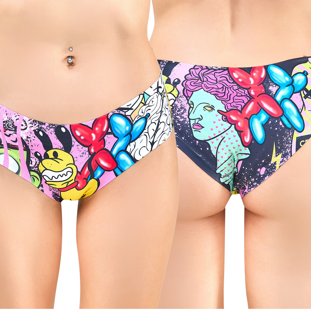 Memème Women’s Ultra-Comfortable MOXIE - Crazy - Panties | Breathable Cotton Crotch, Stretchy Fit, No Elastic Bands-2