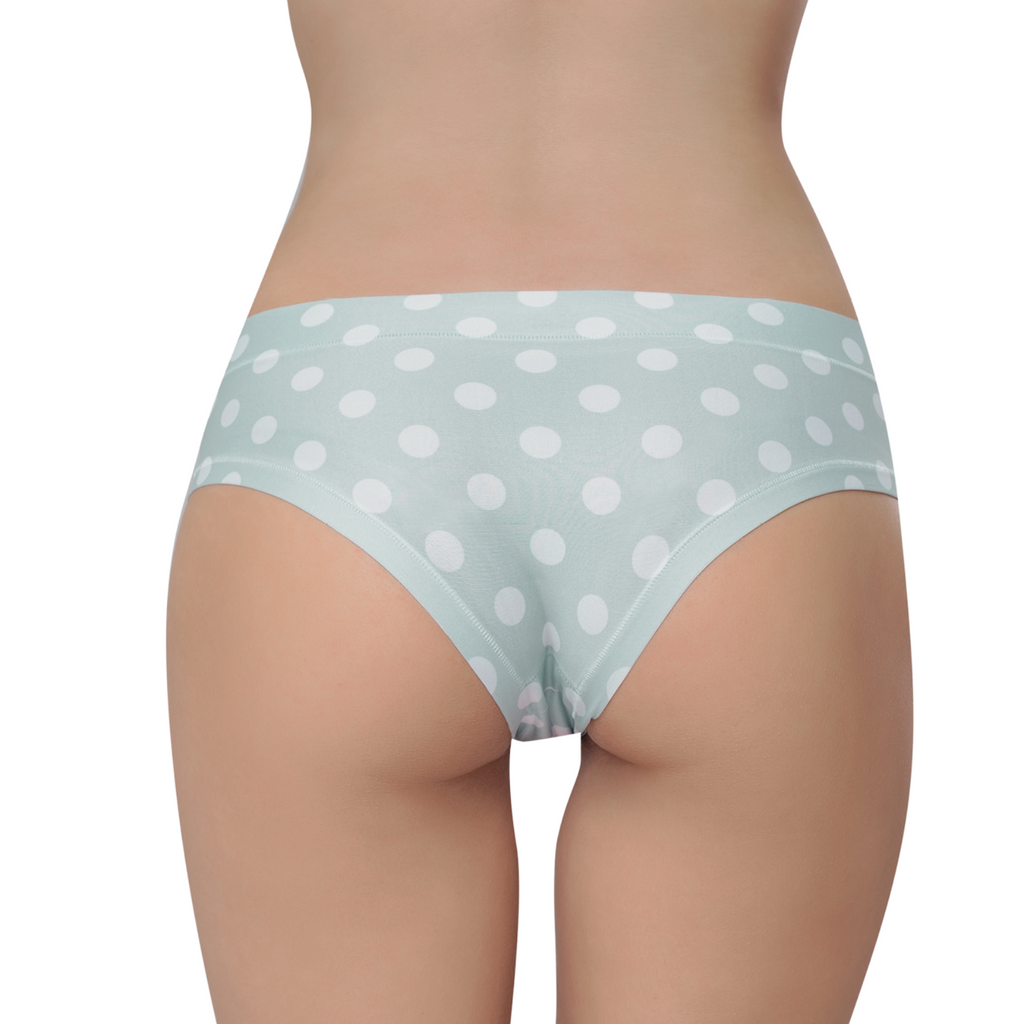 Memème Women’s Ultra-Comfortable POLKA DOT - Gossamer Green - Panties | Breathable Cotton Crotch, Stretchy Fit-1