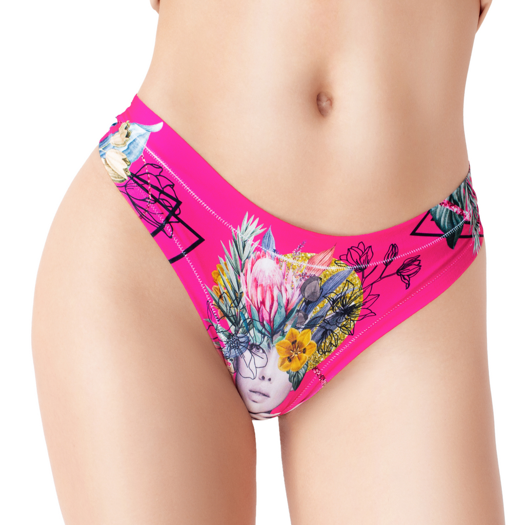 Memème Women’s Ultra-Comfortable SECRET GARDEN - Frida Pink - Panties | Breathable Cotton Crotch, Stretchy Fit-3