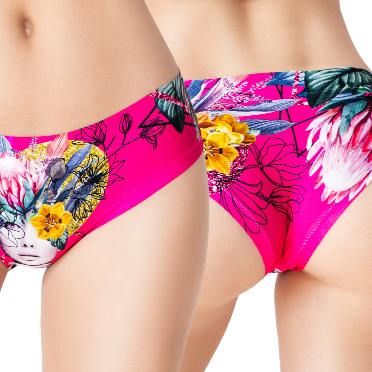 Memème Women’s Ultra-Comfortable SECRET GARDEN - Frida Pink - Panties | Breathable Cotton Crotch, Stretchy Fit-2